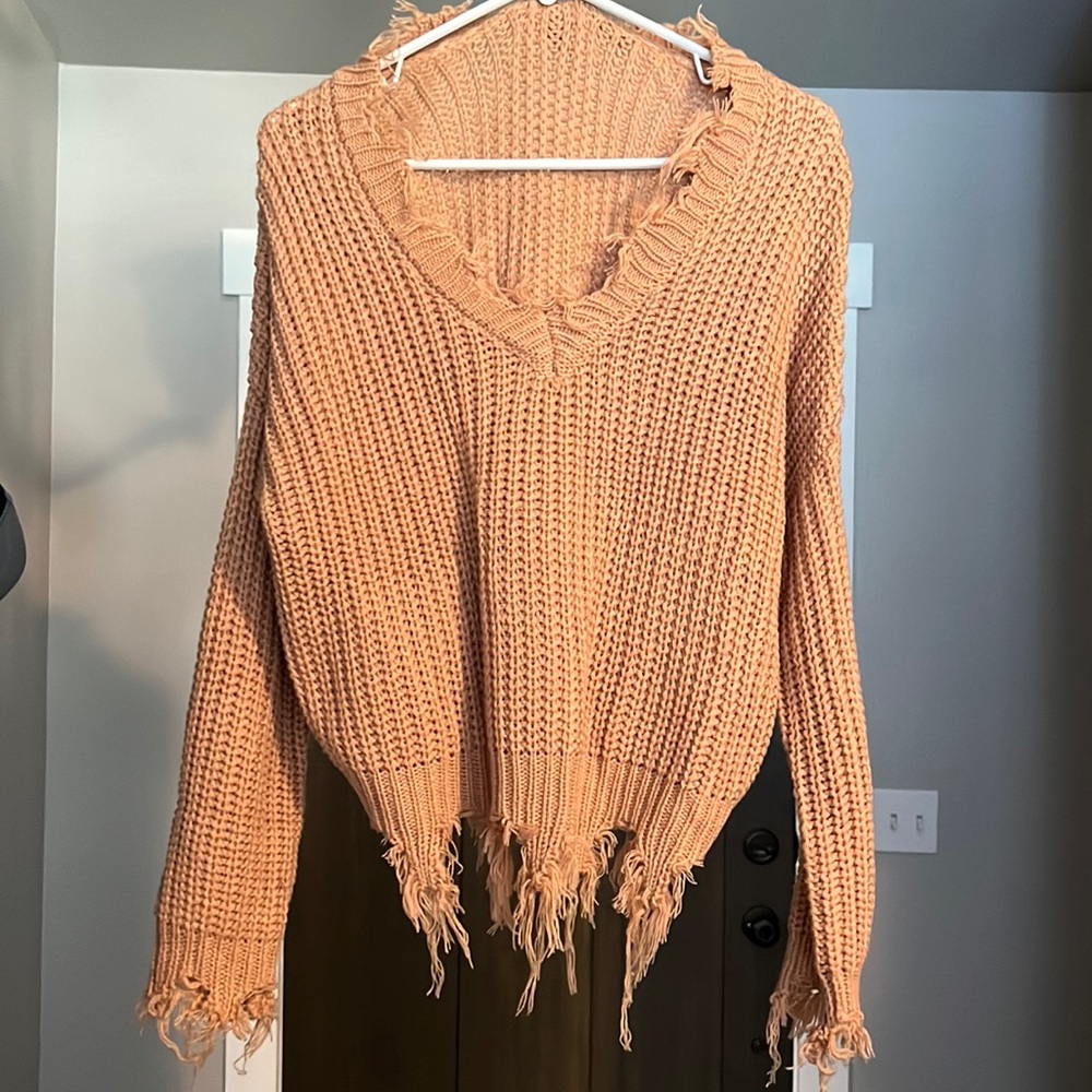 Fringed sweater